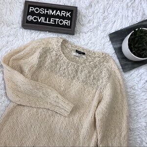 Pas de Calais Wool Blend Knit Sweater Metallic